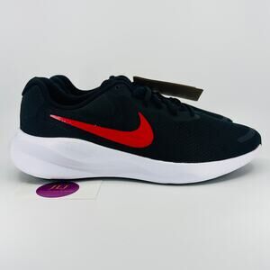 Nike Men's Revolution 7 Running Shoes Black University Red FB2207-003 Size 10.5